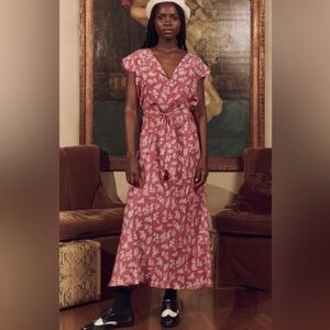 THE GREAT. The Corridor Dress Floral Pink